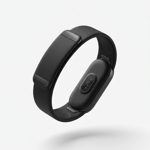 Longetive Health Band — sleek matte black screenless smart fitness band