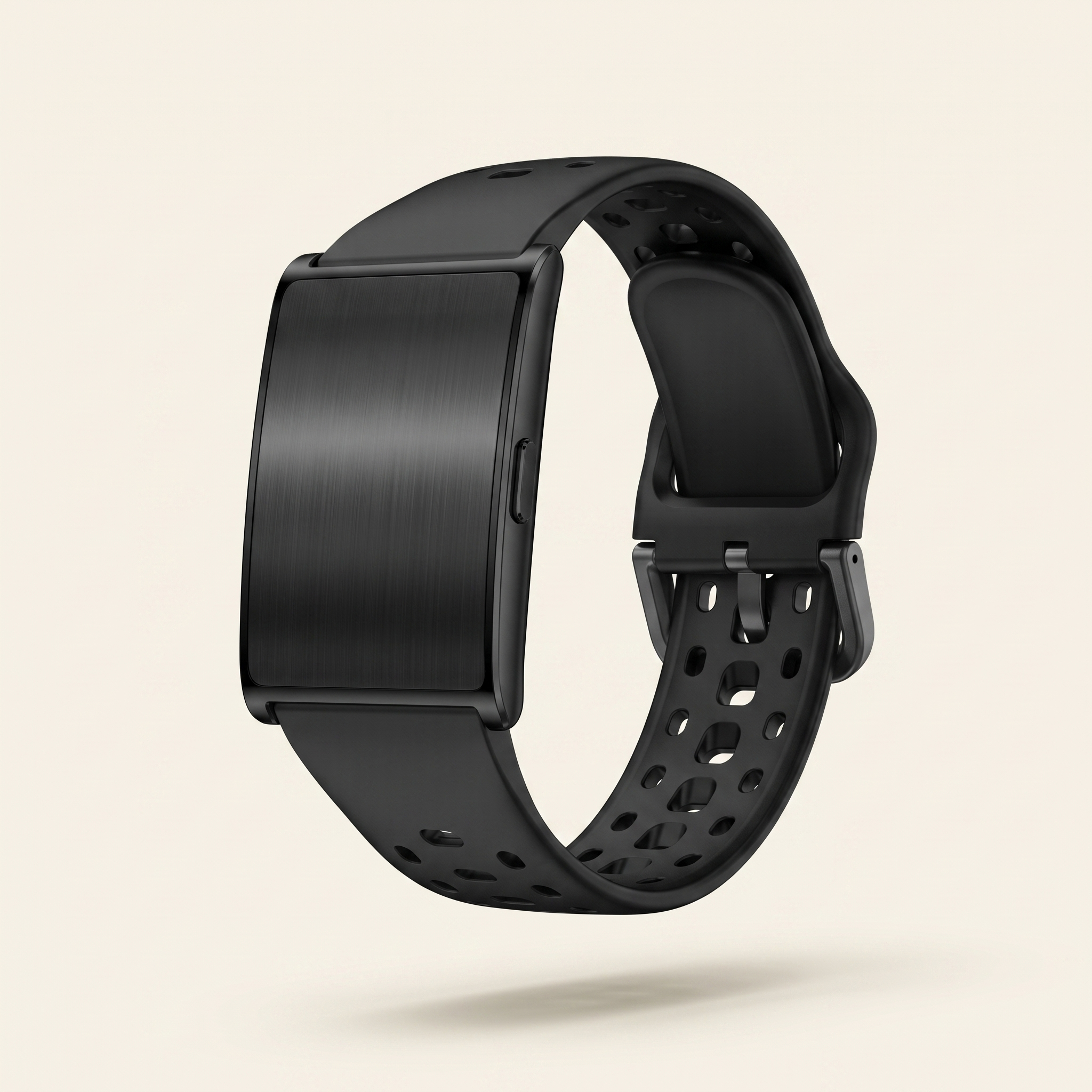 Longetive Health Band — matte black screenless band, studio hero shot